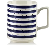 Affek Design MOJRA Puodelis 350ml 8x11x10cm niebeskie paski JOY Mėlynas STRIPES