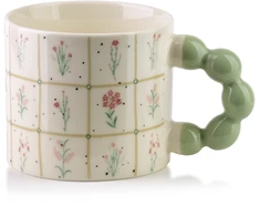 Affek Design NARIA Puodelis 350ml 9x14x8cm kwiatki