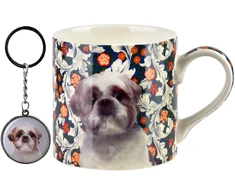 Affek Design NOYA Puodelis su breloczkiem 380ml 9x13x9cmShih Tzu