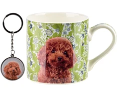 Affek Design NOYA Puodelis su breloczkiem 380ml 9x13x9cm Pudel
