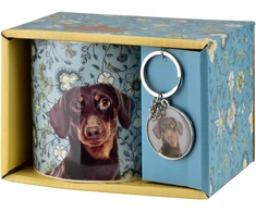 Affek Design NOYA Puodelis su breloczkiem 380ml 9x13x9cm Jamnik