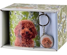 Affek Design NOYA Puodelis su breloczkiem 380ml 9x13x9cm Pudel