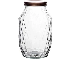 „Allesken BASIC KITCHEN“ deimantinis stiklainis, 3400 ml, 10,5 x 17 x 26,2 cm