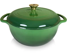 Allesken VERDELUXE ketaus keptuvė 28x28x12cm 5.6L emaliuotas kreminis vidus