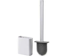 Bathlab By Mondex EDA SILICONE Baltas tualetinis šepetys, baltas, 10x4x36 cm, TPR