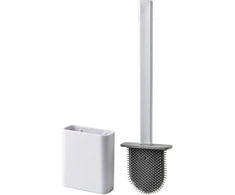 Bathlab By Mondex EDA SILICONE Baltas tualetinis šepetys, baltas, 10x4x36 cm, TPR