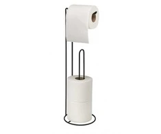Bathlab DEA Juodas tualetinio popieriaus stovas 15x15x54 cm