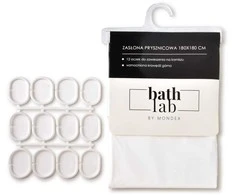 Bathlab ZAC Baltas Dušo užuolaida180x180cm 12 tinklelio