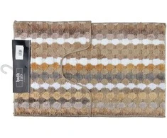 Bathlab ZAC 2 kilimėlių rinkinys 50x90cm/50x40cm dryžuotas smėlio spalvos
