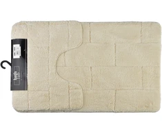 Bathlab ZAC 2 vonios kilimėlių rinkinys 50x37cm 50x80cm kreminė