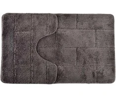 Bathlab ZAC vonios kilimėlių rinkinys, 2 vnt., 50x37 cm, 50x80 cm, tamsiai pilkas