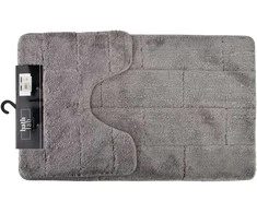 Bathlab ZAC vonios kilimėlių rinkinys, 2 vnt., 50x37 cm, 50x80 cm, pilkas
