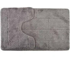 Bathlab ZAC vonios kilimėlių rinkinys, 2 vnt., 50x37 cm, 50x80 cm, pilkas