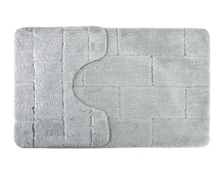 Bathlab ZAC vonios kilimėlių rinkinys, 2 vnt., 50x37 cm, 50x80 cm, šviesiai pilkas