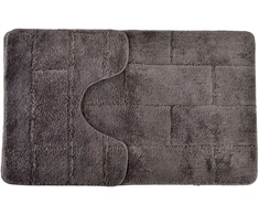Bathlab ZAC vonios kilimėlių rinkinys, 2 vnt., 50x37 cm, 50x80 cm, tamsiai pilkas