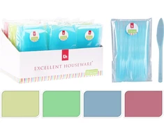 Mondex 25 VIENŲ NAUDOJAMŲ PLASTIKINIŲ PEILIŲ RINKINYS 17,5 CM