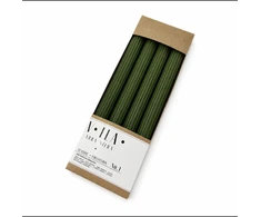 Mondex 4 VELA PENCIL žvakių rinkinys, 2,2 x 23 cm, tamsiai žalios spalvos