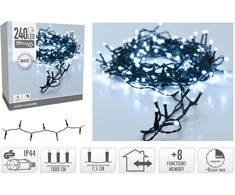 Christmas Decoration KALĖDINĖS LEMPUTĖS ŠVIESOS GIRLIANDA 240 LED LAIKMATIS ŠALTA BALTA 809993