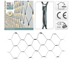 Mondex Šviečianti girlianda 320LED h1,5x3m tinklelisšiltas