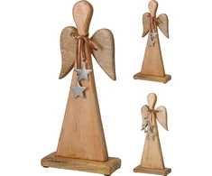 Mondex ANIOŁ Z JASNEGO DREWNA 32 CM 2 WARIANTY