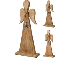 Mondex ANIOŁ Z JASNEGO DREWNA 40 CM 2 WARIANTY