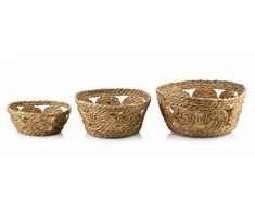 Mondex BALI Komplet 3 KOSZY 30x30x15/27x27x13/21x21x9cm