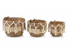 Mondex Affek Design BALI KOMPLEKTAS 3 IŠLAIDOS L 33xh27cm, M 29xh24cm, S 24xh21cm