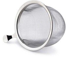 Cookini Allesken BASIC STEEL Mini sidabrinis arbatinukas 7,3 × 9,2 × 5 cm su rankena