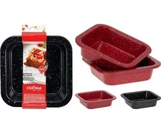 Mondex La Cucina Kepimo forma 12x12 cm 2 vnt - Stačiakampis - Tortų forma