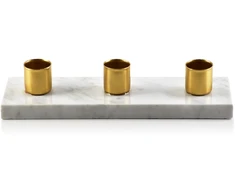 Mondex CEDRIC MARBLE žvakidė 3 žvakėms 20x6,5x4 cm