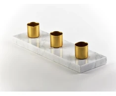 Mondex CEDRIC MARBLE žvakidė 3 žvakėms 20x6,5x4 cm