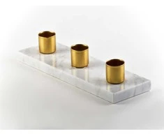 Mondex CEDRIC MARBLE žvakidė 3 žvakėms 20x6,5x4 cm