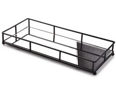 Mondex CEDRIC Padėklo stovas 36x16x5 cm juodas su veidrodžiu