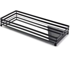 Mondex CEDRIC dekoratyvinis padėklas 39x16x5.5cm, juodas