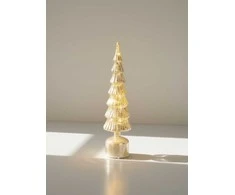 Mondex CHOINKA SZKLANA LED 40CM Sidabrinis