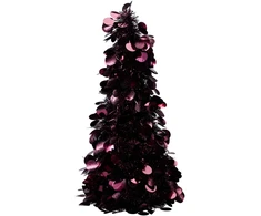 Mondex CHOINKA Z ŁAŃCUCHA 46 CM BORDOWA