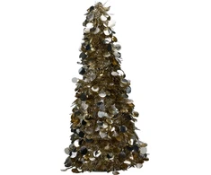 Mondex Kalėdų eglutė iš grandinėlės 60 cm šampano spalvos