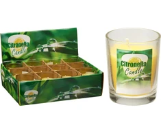 Mondex Citronelės žvakė stiklinėje 5x5x6 cm