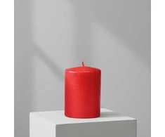 Mondex CLASSIC CANDLES vidutinio dydžio cilindro formos žvakė 7x7x14 cm raudona