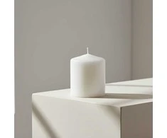 Mondex CLASSIC CANDLES žvakė, vidutinio cilindro formos, 7x7x14 cm, baltas parafinas