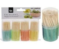 Excellent Houseware Mondex BAMBUKINIŲ DANTŲ KREPŠČIŲ RINKINYS 4X120VNT