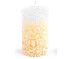 Affek Design Mondex Didelė cilindro žvakė 8x18,5cm ROSE kreminis parafinas
