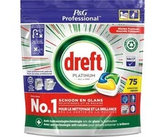 Mondex DREFT PLATINUM indaplovės tabletės, 75 vnt., citrinų skonio, 1118 g