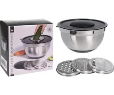 Excellent Houseware Maišymo dubuo su tarka plieninė 4,5 l