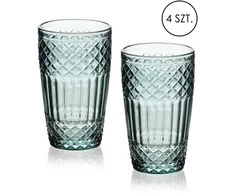 Mondex ELLA Žalias Komplet 4 szklanek 370ml370ml 8x6x12 cm