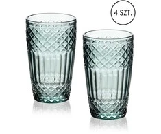 Mondex ELLA Žalias Komplet 4 szklanek 370ml370ml 8x6x12 cm