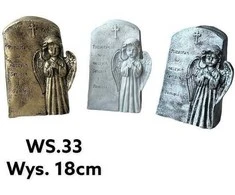 Mondex Figūra kryžiaus angelas 7x13x18,5cm, auksinis