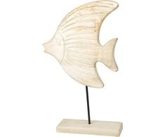 Mondex Figūrėlė dekoracyjna ryba su drewna mango26x6x44 cm