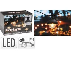 Mondex GIRLANDA OGRODOWA 10 ŻARÓWEK LED Z CZARNYM KLOSZEM 7,5CM PARTY LIGHTS