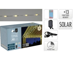 Mondex GIRLANDA SOLARNA 240 LED CIEPŁA BALTA